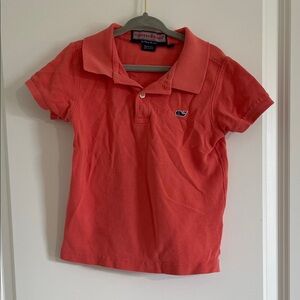 Vineyard Vines Kids Polo in Vibrant Coral